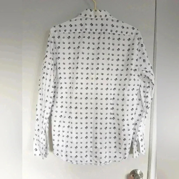 2/25$ SIMON CARTER camera pattern men shirt size 15, 38 cm 💯 cotton Like New! - Picture 5 of 9